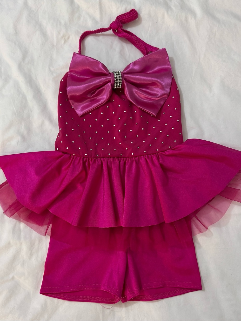 Kelle Girl's Dance Costume Hot Pink Child Size Medium
